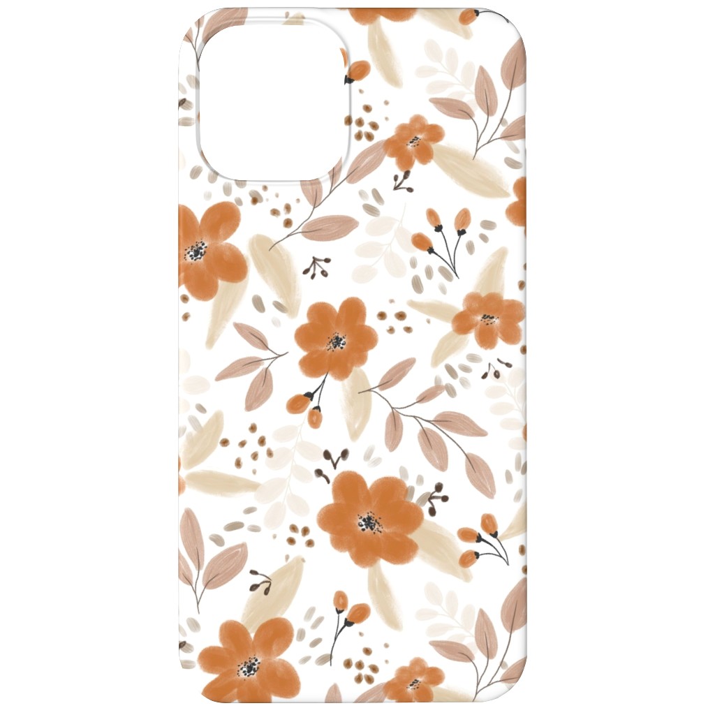 Florals in Fall Phone Case, Slim Case, Matte, iPhone 12, Orange