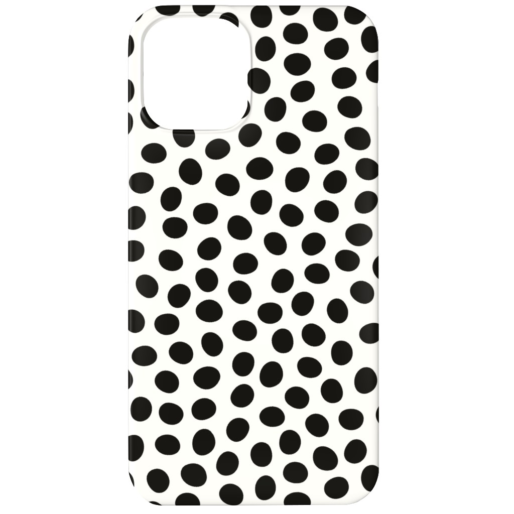 Dots - Black and White Phone Case, Slim Case, Matte, iPhone 12, White