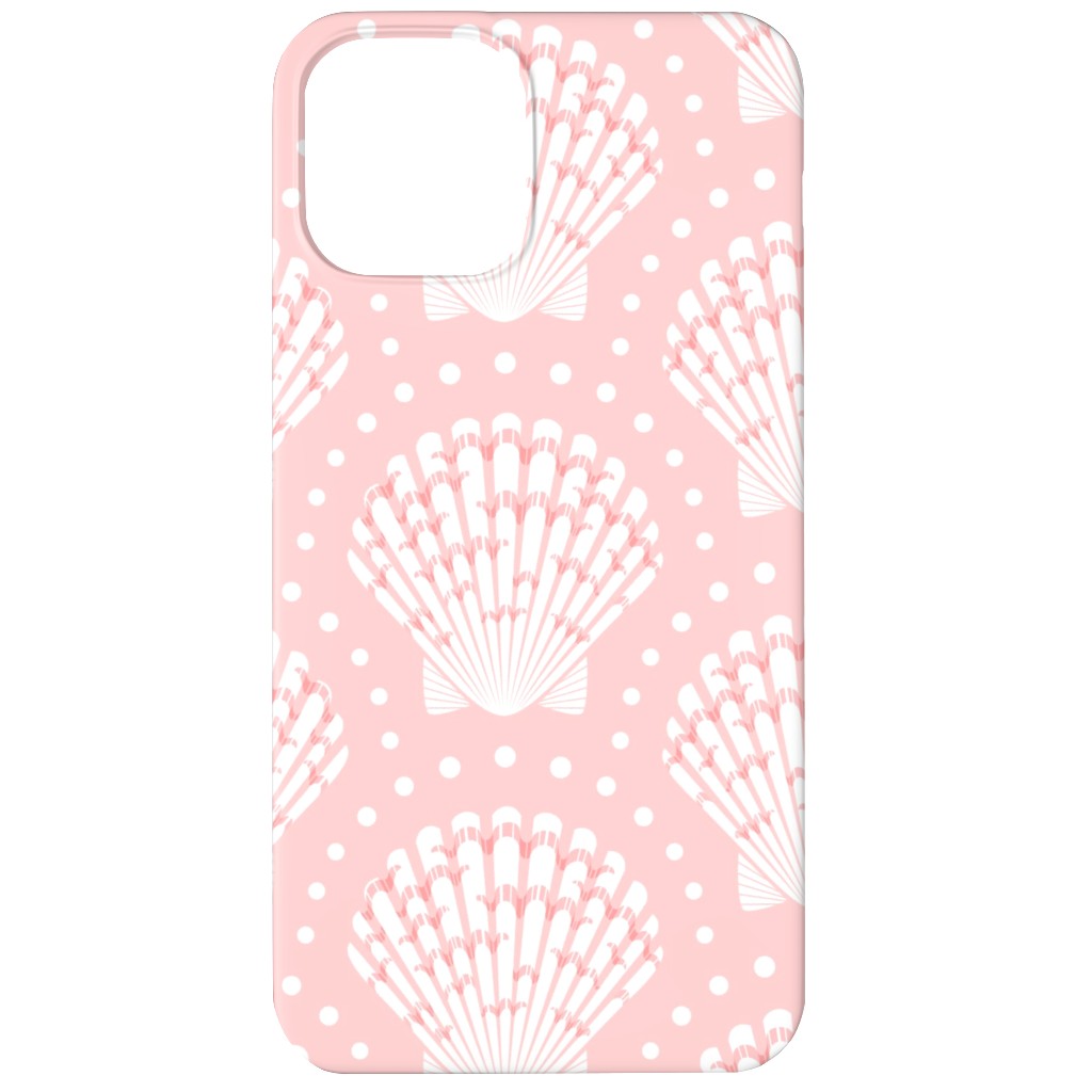 Pretty Scallop Shells - Pink Phone Case, Slim Case, Matte, iPhone 12, Pink, Bright Pink