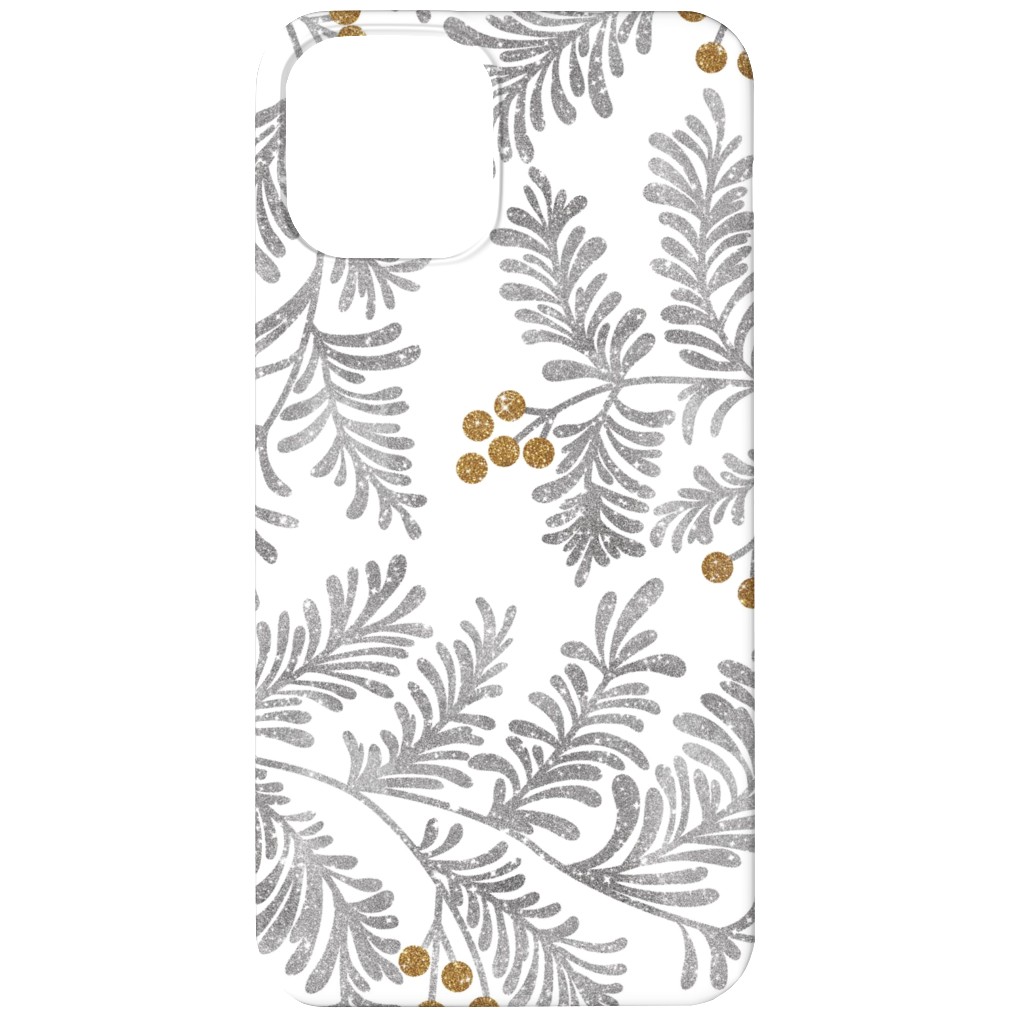 Winter Branches Phone Case, Slim Case, Matte, iPhone 12, Gray, Smoke