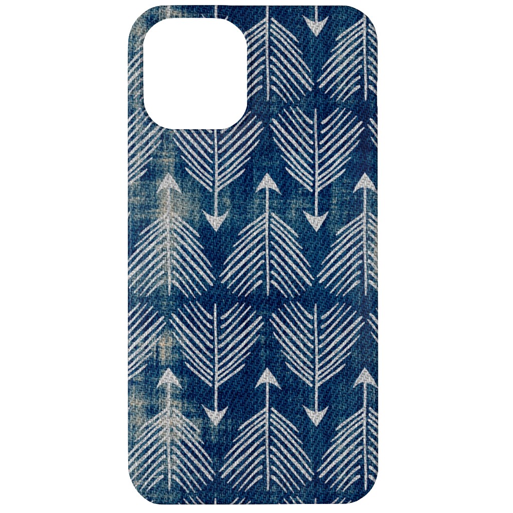 Django Arrows Phone Case, Slim Case, Matte, iPhone 12, Blue, Navy