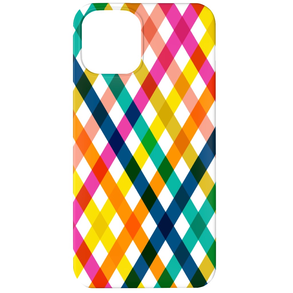 Birchdale Gingham Plaid - Multi Phone Case, Slim Case, Matte, iPhone 12, Multicolor