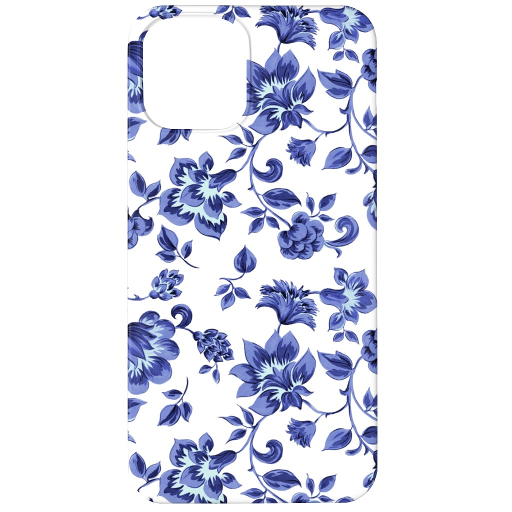Fleurs De Provence - Blue and White Phone Case, Slim Case, Matte, iPhone 12, Blue, True Blue