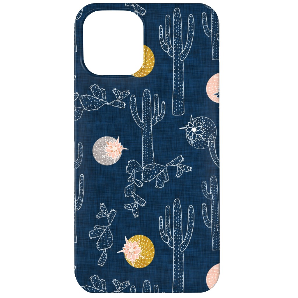 Cactus - Indigo Phone Case, Slim Case, Matte, iPhone 12, Blue