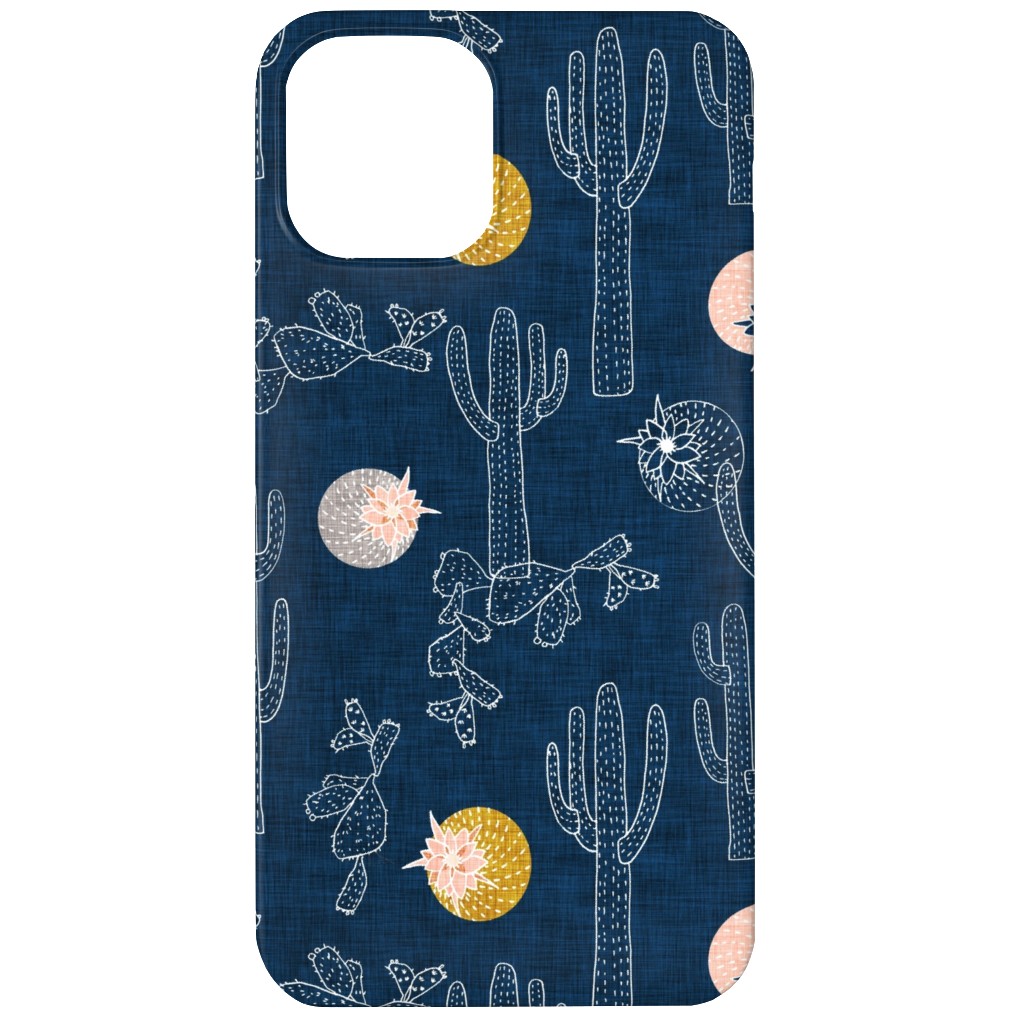 Cactus - Indigo Phone Case, Slim Case, Matte, iPhone 12, Blue, True Blue