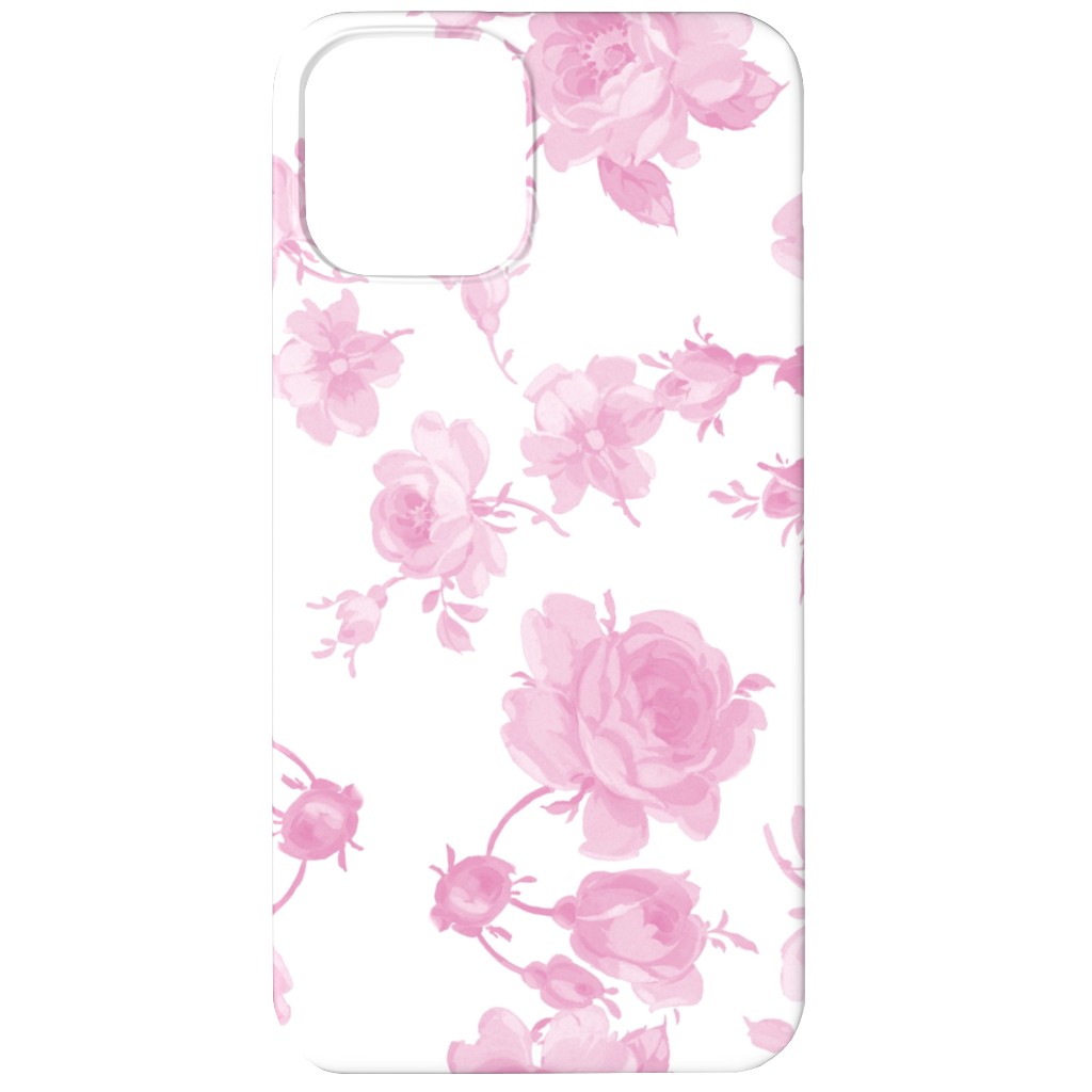 Saint Colette June Roses - Pink Phone Case, Slim Case, Matte, iPhone 12, Pink