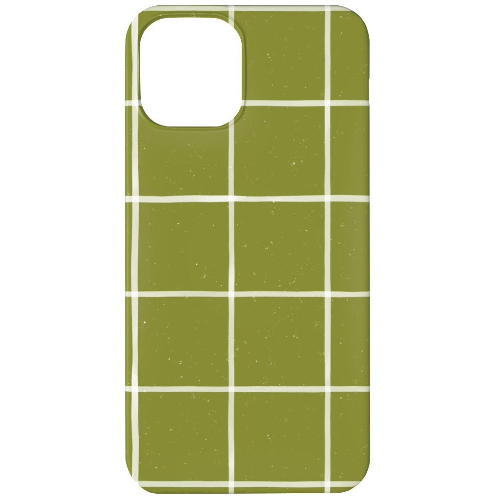 Watercolor Windowpane - Green Phone Case, Slim Case, Matte, iPhone 12, Green