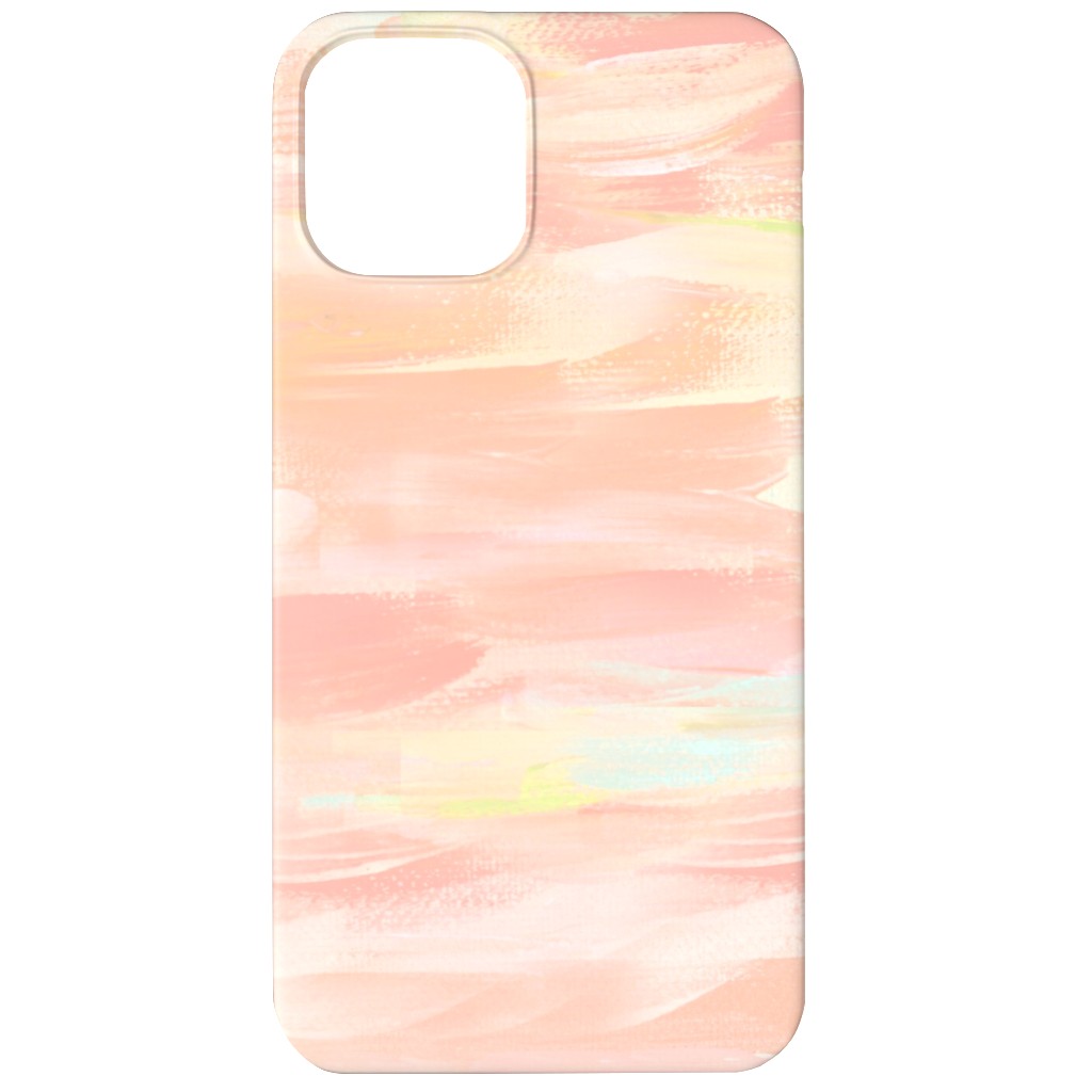 Paint Dabs - Peach Phone Case, Slim Case, Matte, iPhone 12, Pink, Bright Pink