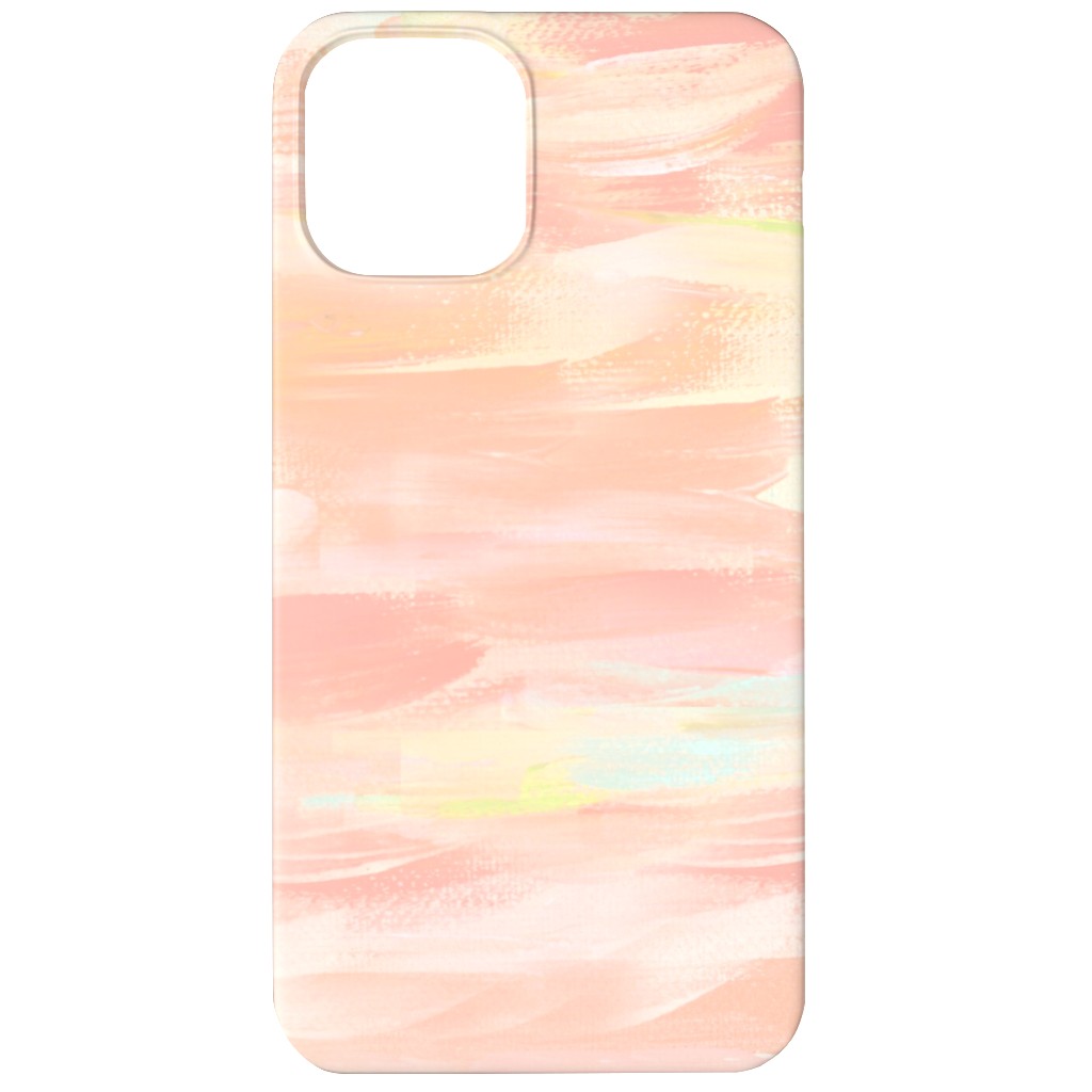 Paint Dabs - Peach Phone Case, Slim Case, Matte, iPhone 12, Pink