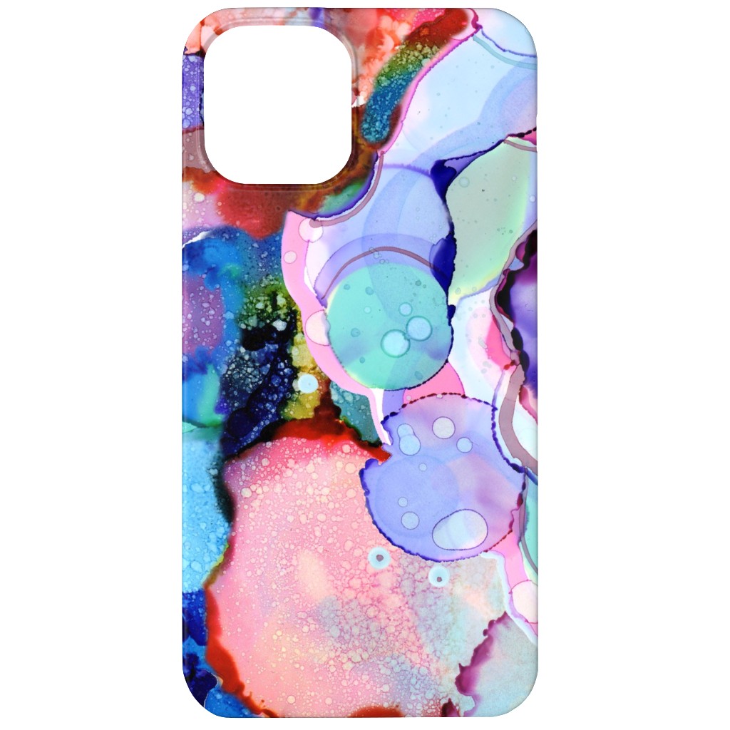 Abstract Rainbow Ink - Multi Phone Case, Slim Case, Matte, iPhone 12, Multicolor