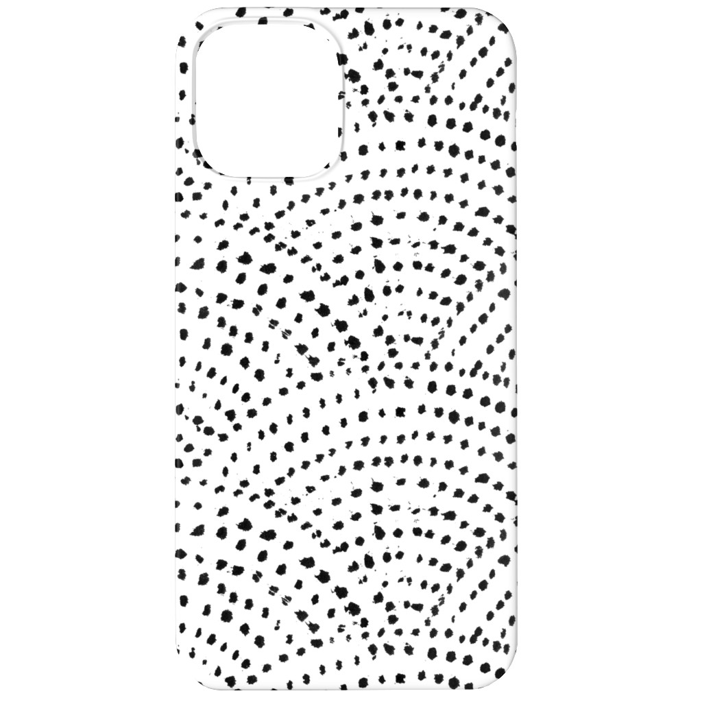Ink Dot Scales Phone Case, Slim Case, Matte, iPhone 12, White, Silver Lining