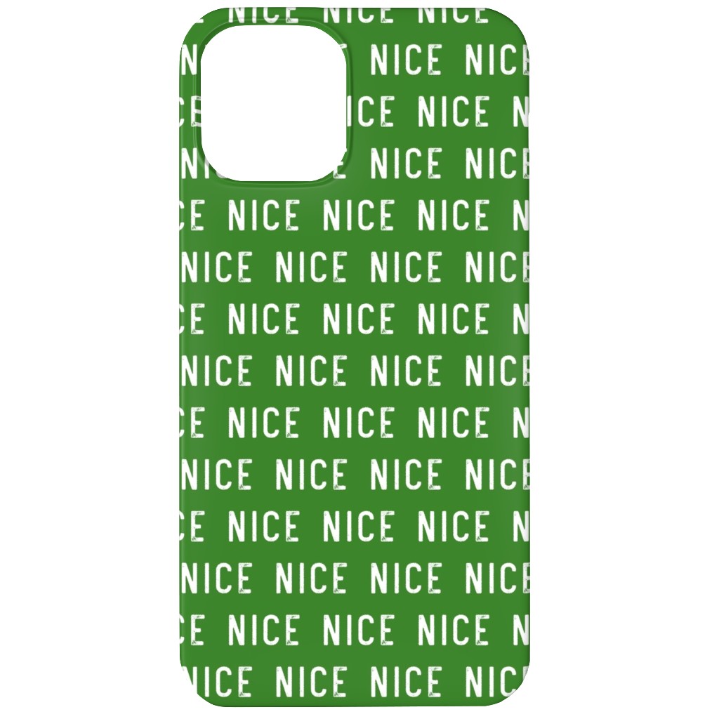 Nice - Green Phone Case, Slim Case, Matte, iPhone 12, Green