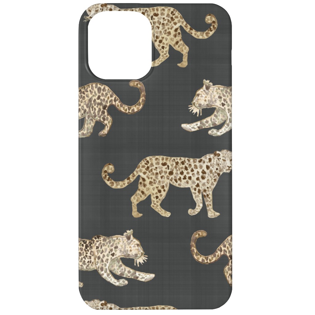 Leopard Parade Phone Case, Slim Case, Matte, iPhone 12, Gray