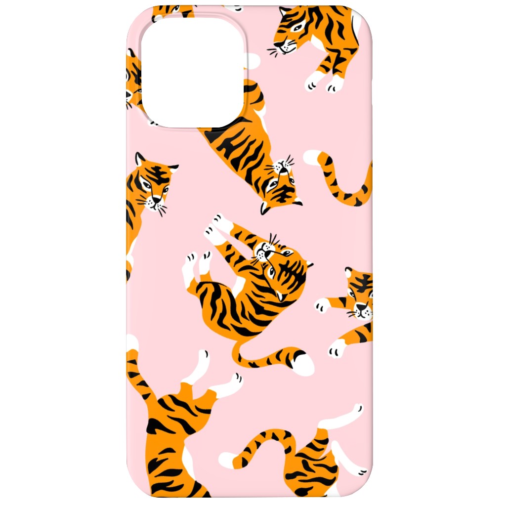 Tigers - Pink Phone Case, Slim Case, Matte, iPhone 12, Pink