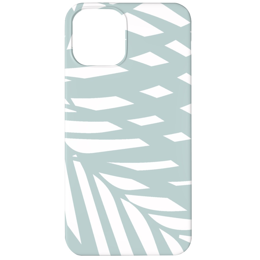 Fronds - Palladian Blue Phone Case, Slim Case, Matte, iPhone 12, Blue