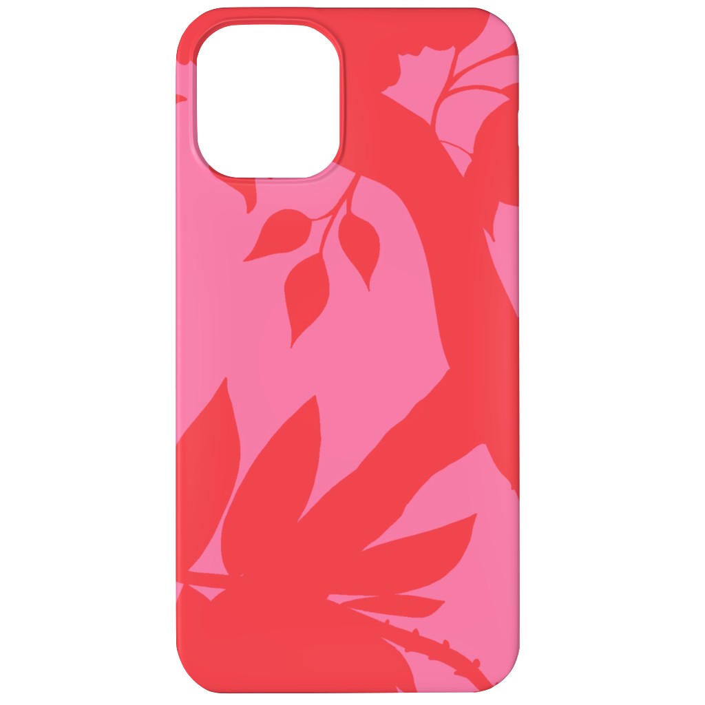 Peony Brand Mural - Pink Phone Case, Slim Case, Matte, iPhone 12, Pink