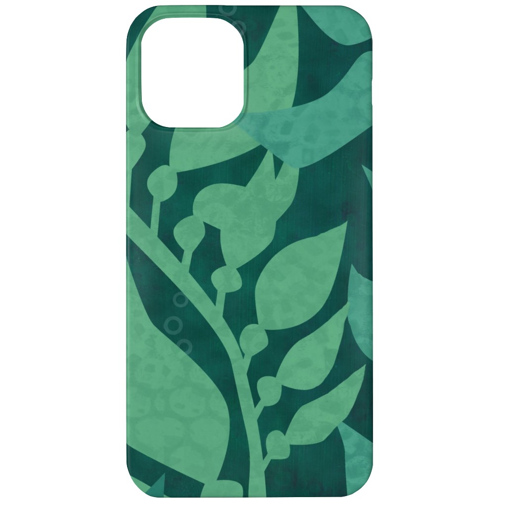 Mermaid Wonderland Kelp - Green Phone Case, Slim Case, Matte, iPhone 12, Green, Classic Green