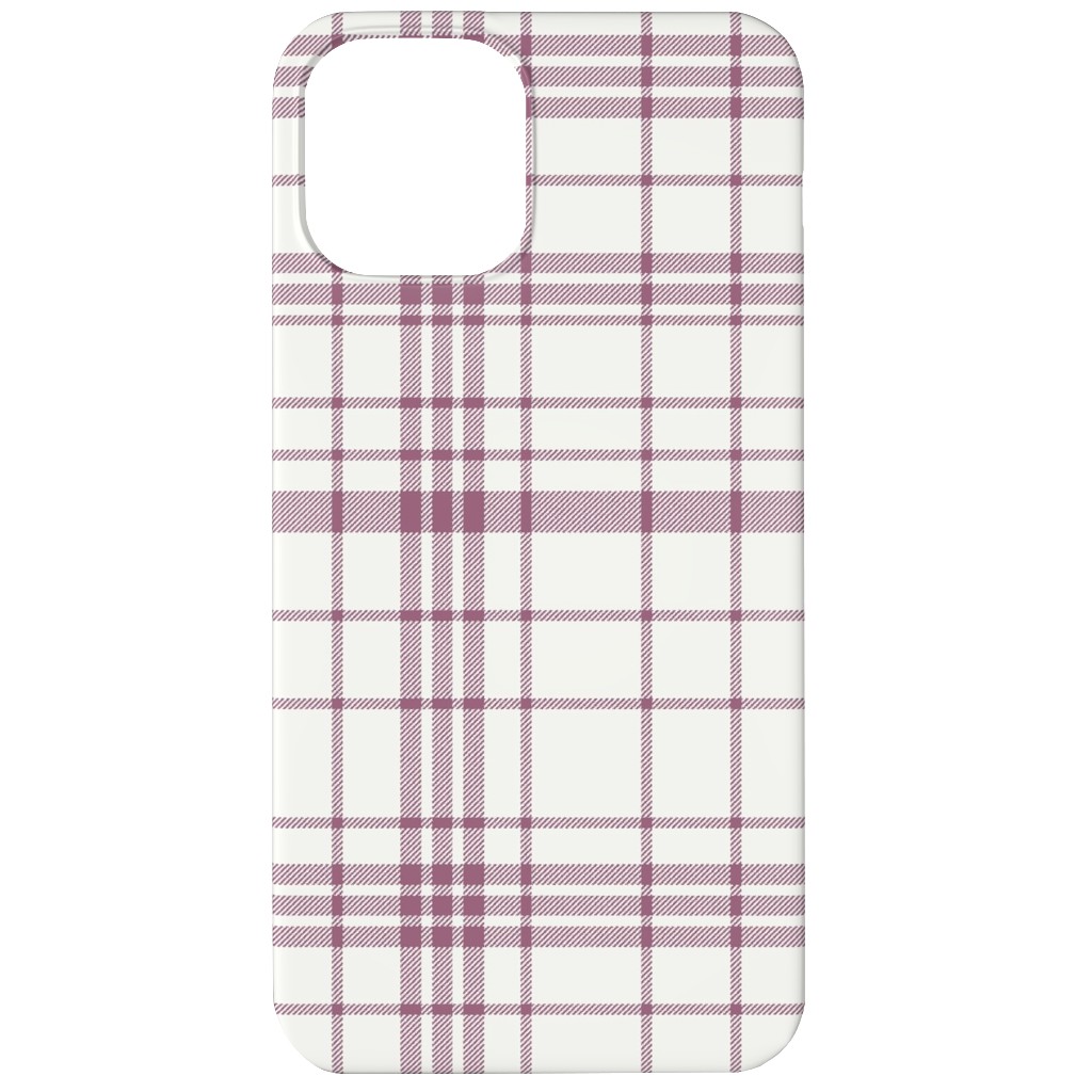 Tartan Check Phone Case, Slim Case, Matte, iPhone 12, Purple