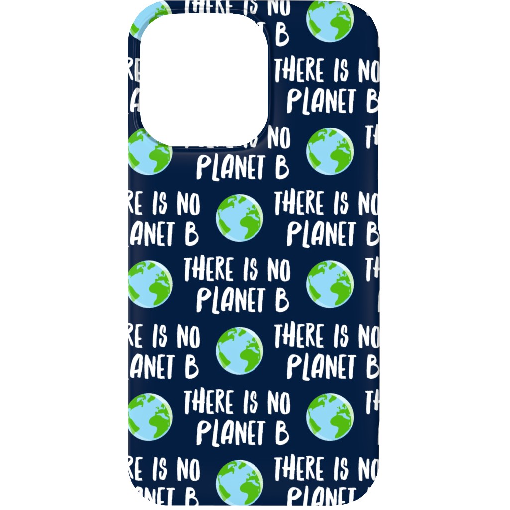 There Is No Planet B - Earth Navy Phone Case, Silicone Liner Case, Matte, iPhone 13 Mini, Green