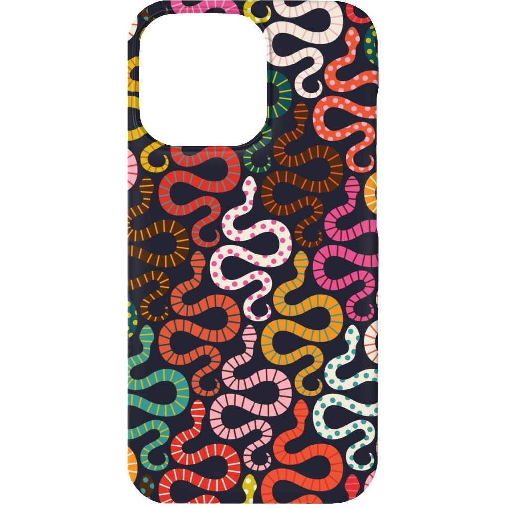 Snake-a-Delic - Multi Color Phone Case, Slim Case, Matte, iPhone 13 Mini, Multicolor