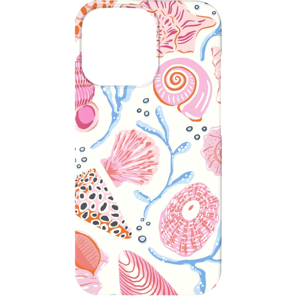 Seashells - Pink Phone Case, Slim Case, Matte, iPhone 13 Mini, Multicolor