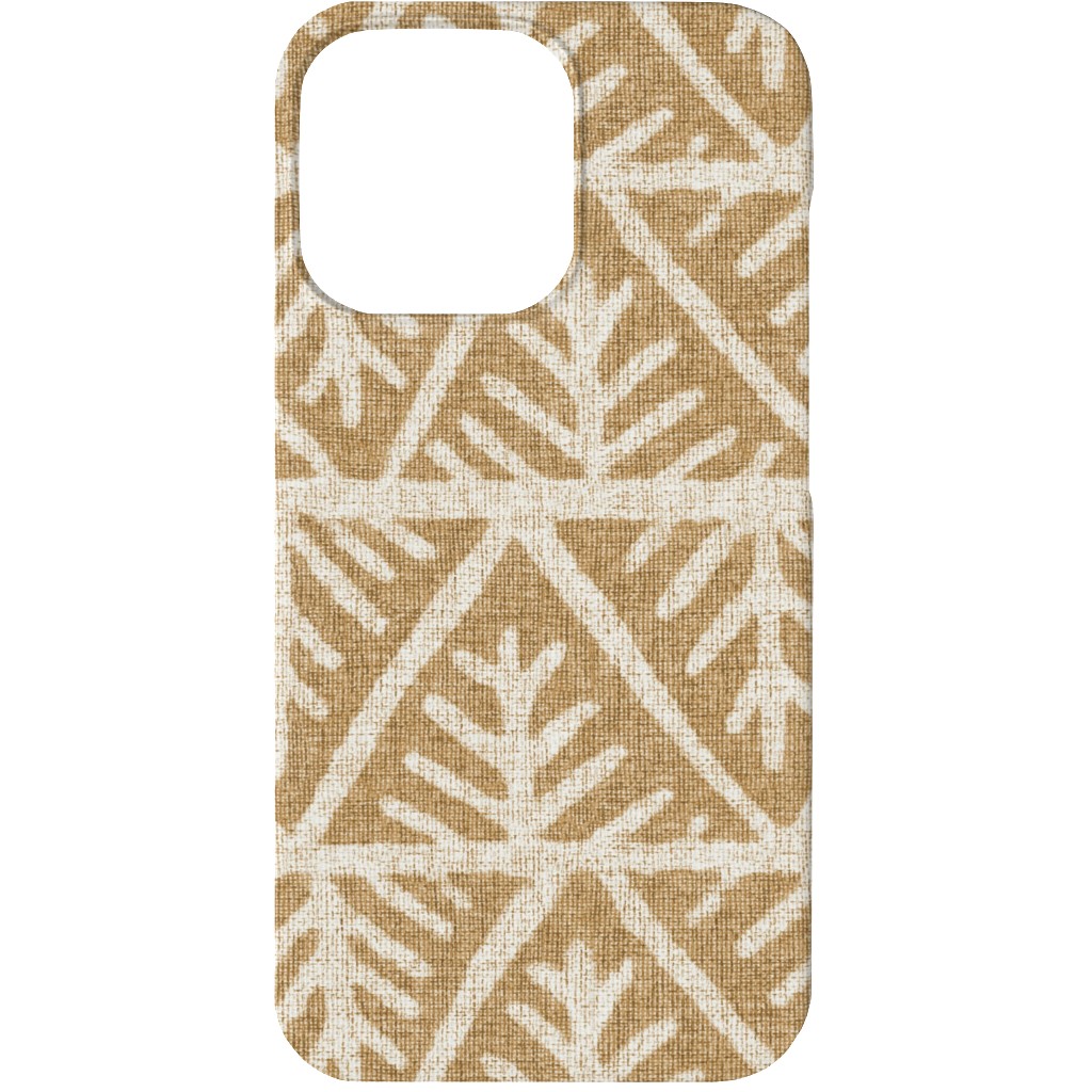 Textured Mudcloth Phone Case, Slim Case, Matte, iPhone 13 Mini, Brown