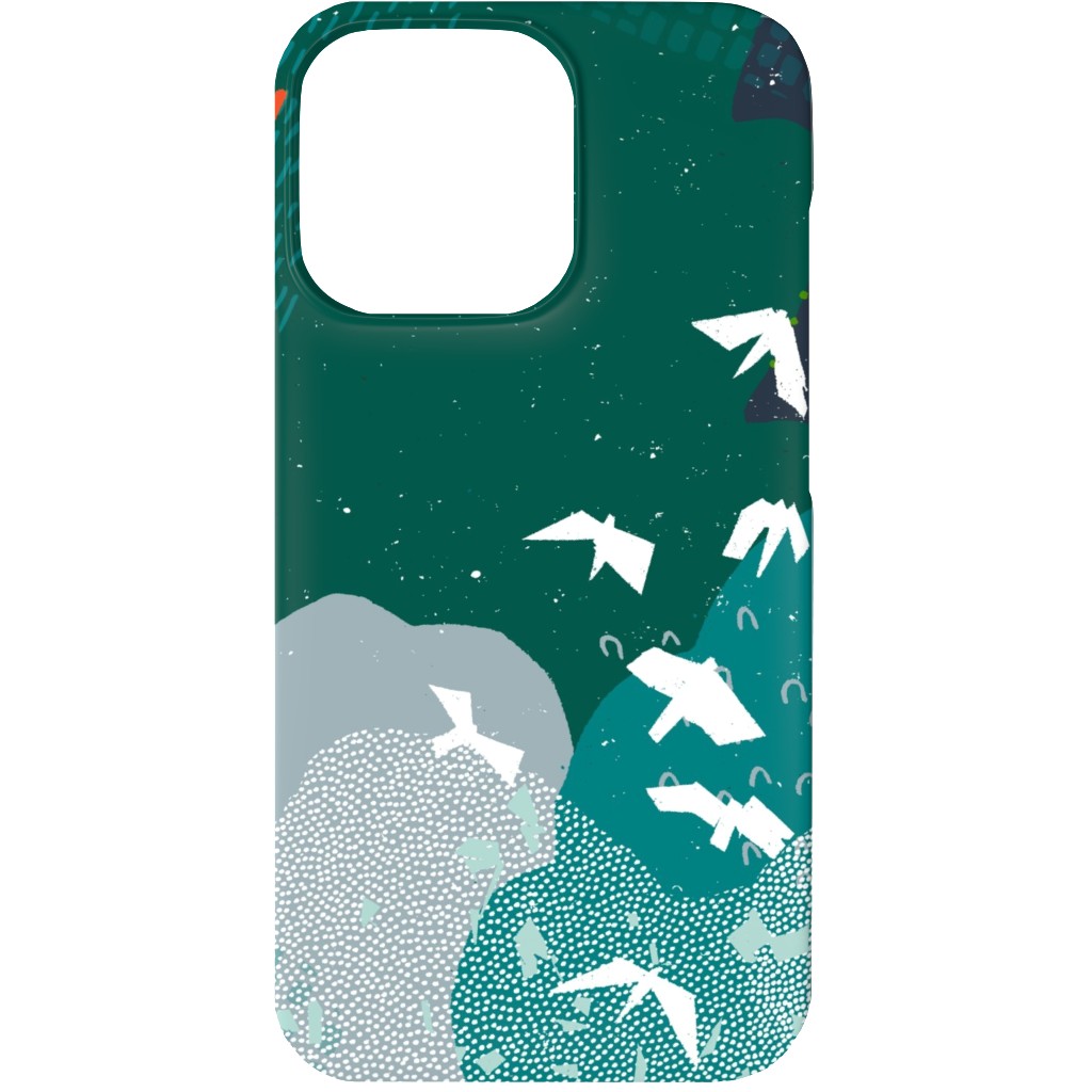 Forest Bird's Eye View - Green Phone Case, Slim Case, Matte, iPhone 13 Mini, Green