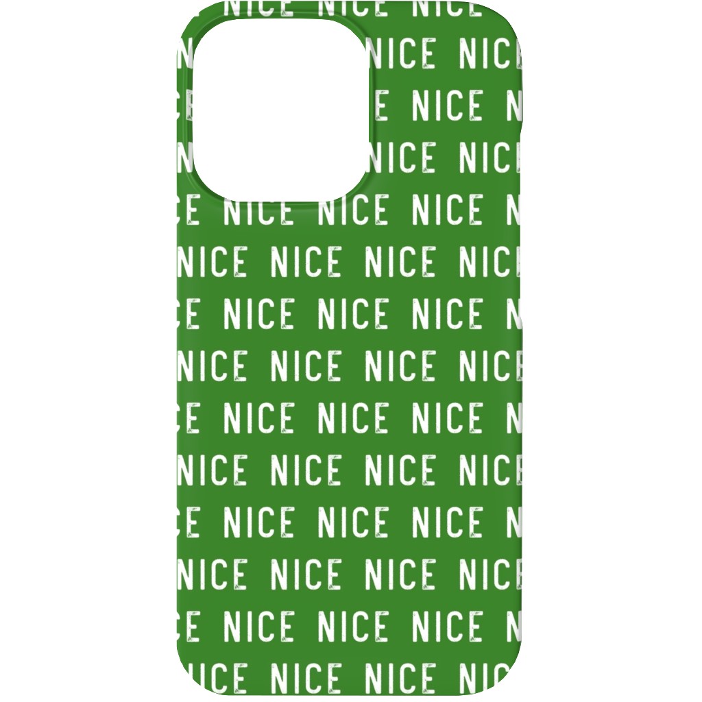 Nice - Green Phone Case, Slim Case, Matte, iPhone 13 Mini, Green