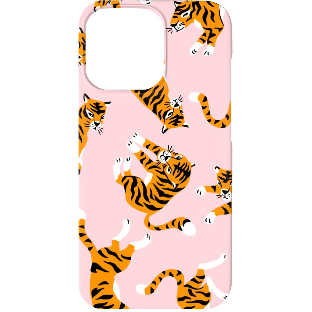 Tigers - Pink Phone Case, Slim Case, Matte, iPhone 13 Mini, Pink