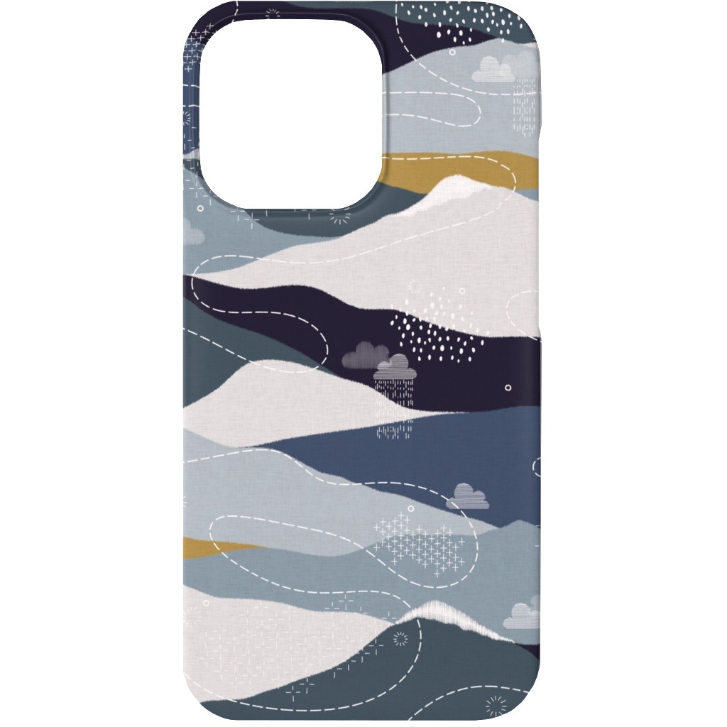 Ever Blue Mountains - Multi Phone Case, Slim Case, Matte, iPhone 13 Mini, Blue