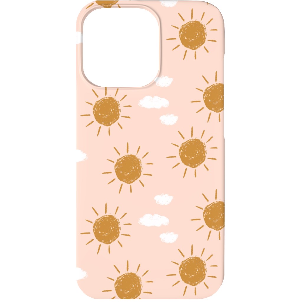 Little Golden Sun - Pink Phone Case, Slim Case, Matte, iPhone 13 Mini, Pink