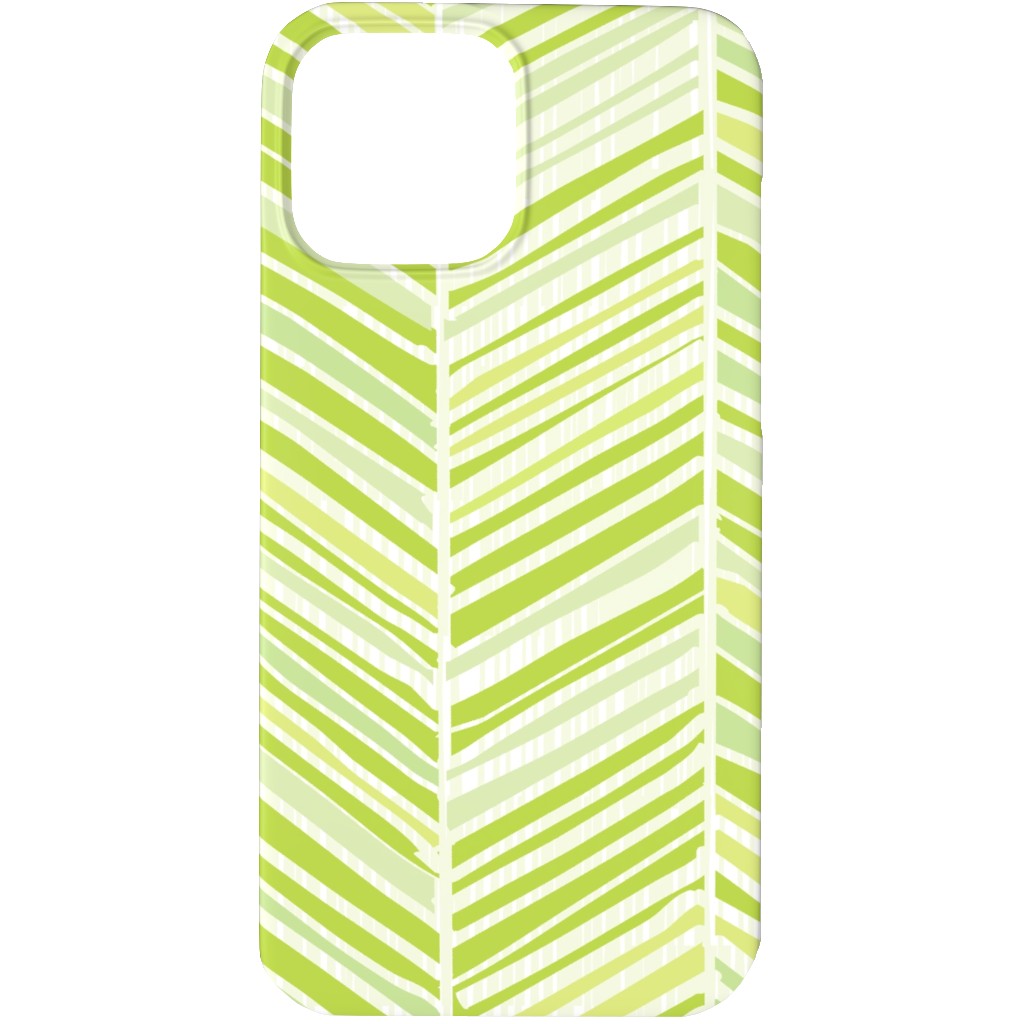 Herringbone Hues of Green Phone Case, Silicone Liner Case, Matte, iPhone 13 Pro Max, Green