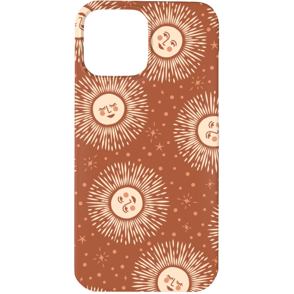 Golden Sun - Multidirectional - Rust Brown Phone Case, Silicone Liner Case, Matte, iPhone 13 Pro Max, Orange, Orange