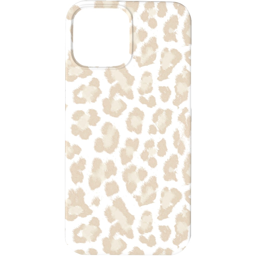 Natural Leopard - Beige Phone Case, Silicone Liner Case, Matte, iPhone 13 Pro Max, Beige, Pearl