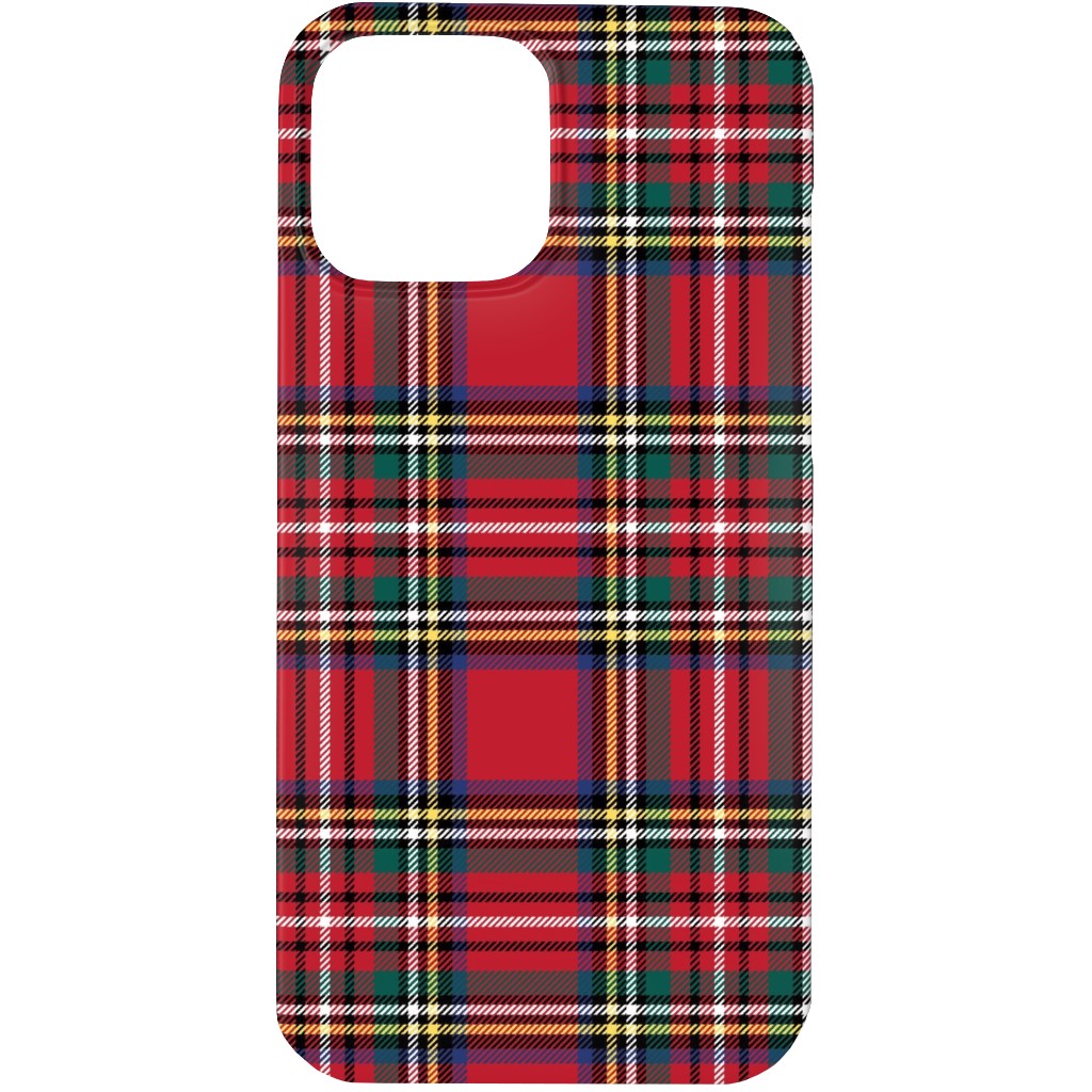 Royal Stewart Tartan Style Repeat Perfect for Christmas Phone Case, Slim Case, Matte, iPhone 13 Pro Max, Red, Red