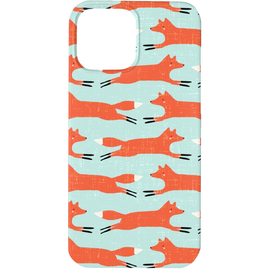 Little Orange Fox - Orange and Green Phone Case, Slim Case, Matte, iPhone 13 Pro Max, Orange, Orange