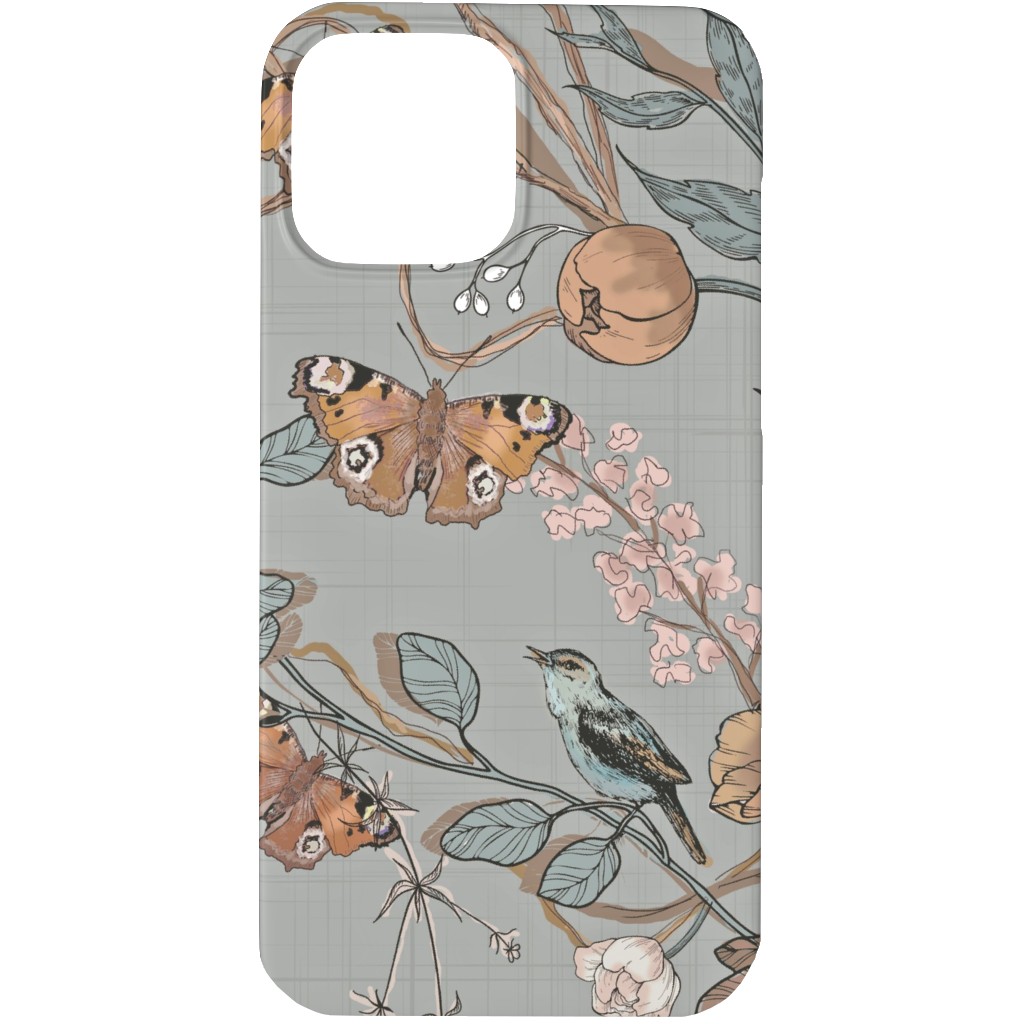 Naturalist - Antoinette Phone Case, Silicone Liner Case, Matte, iPhone 13 Pro, Gray