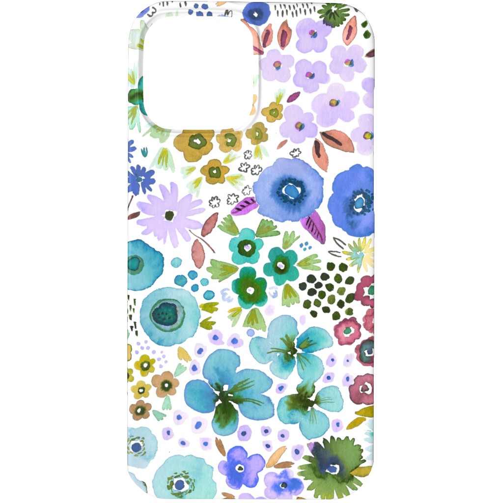 Artful Little Flowers - Multi Phone Case, Silicone Liner Case, Matte, iPhone 13 Pro, Multicolor