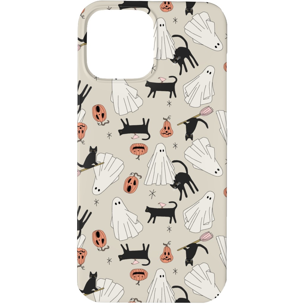 Spooky Halloween Phone Case, Silicone Liner Case, Matte, iPhone 13 Pro, Beige