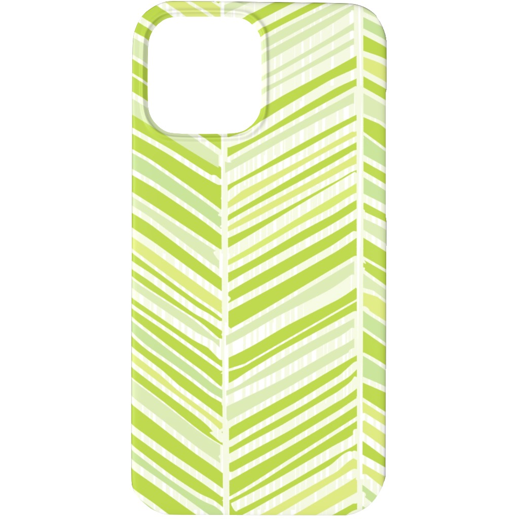 Herringbone Hues of Green Phone Case, Silicone Liner Case, Matte, iPhone 13 Pro, Green