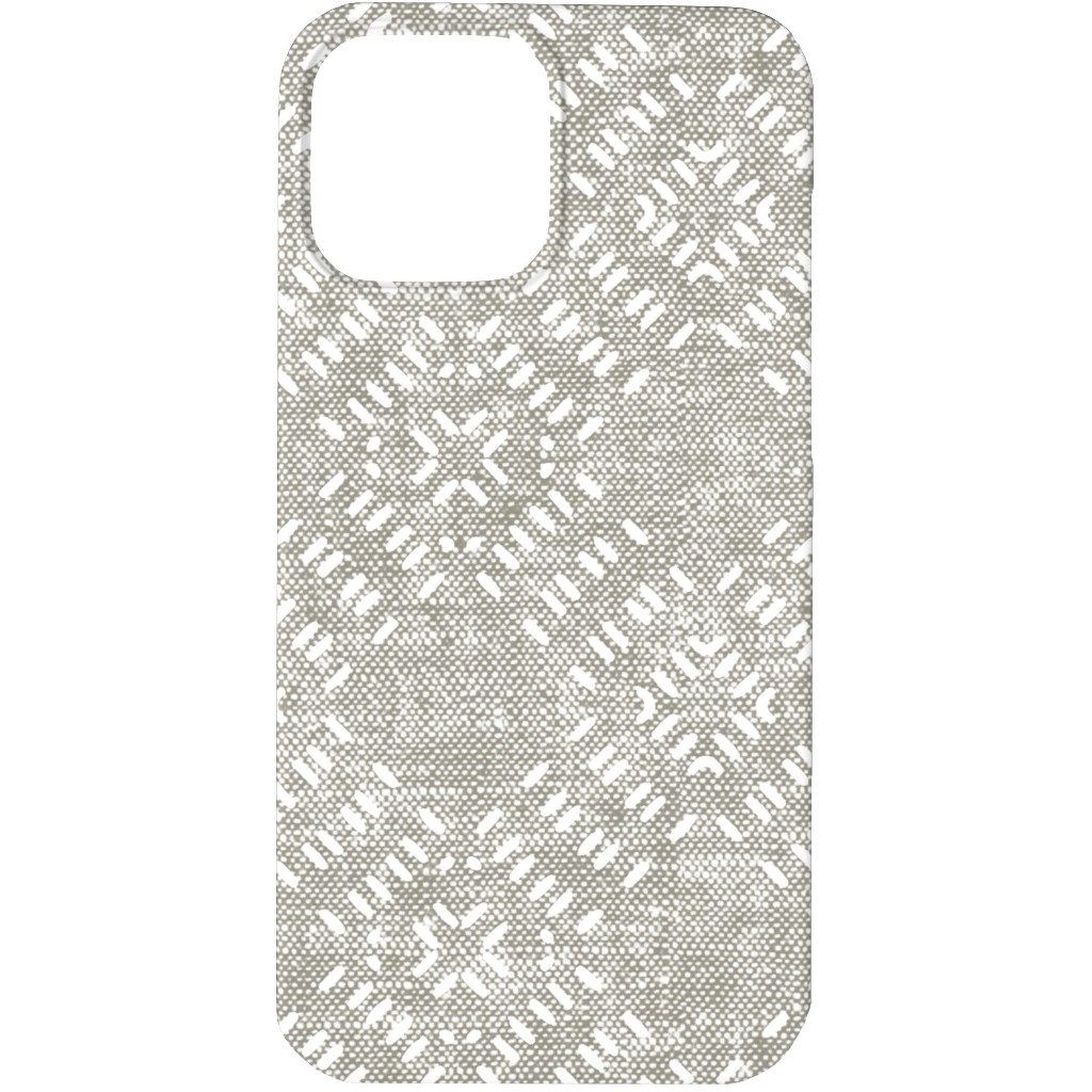 Modern Farmhouse Tile - Neutral Phone Case, Silicone Liner Case, Matte, iPhone 13 Pro, Gray, Gray