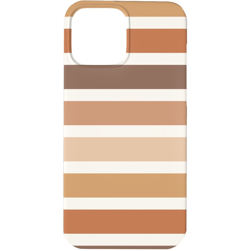 Retro Summer Stripe - Warm Tones Phone Case, Slim Case, Matte, iPhone 13 Pro, Pink, Bright Pink