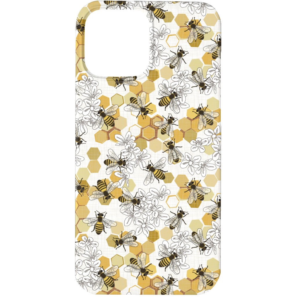 Save the Honey Bees - Yellow Phone Case, Slim Case, Matte, iPhone 13 Pro, Yellow