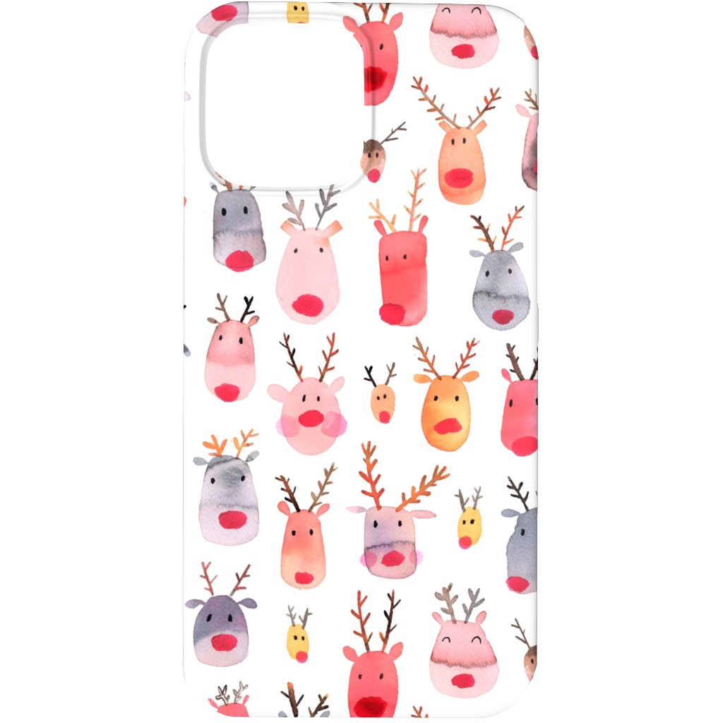 Rudolph Reindeers Phone Case, Slim Case, Matte, iPhone 13 Pro, Red