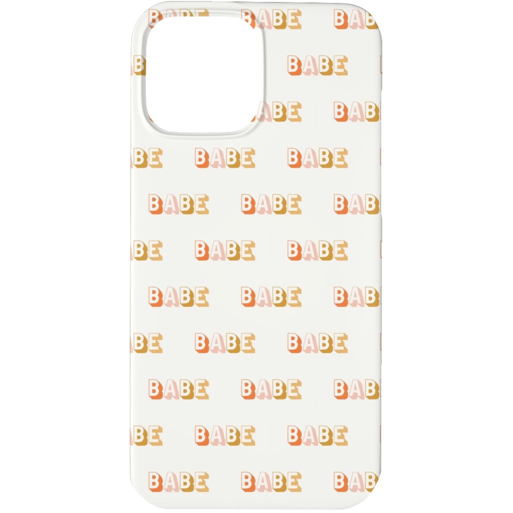 Babe - Typography - Neutral Phone Case, Slim Case, Matte, iPhone 13 Pro, Yellow