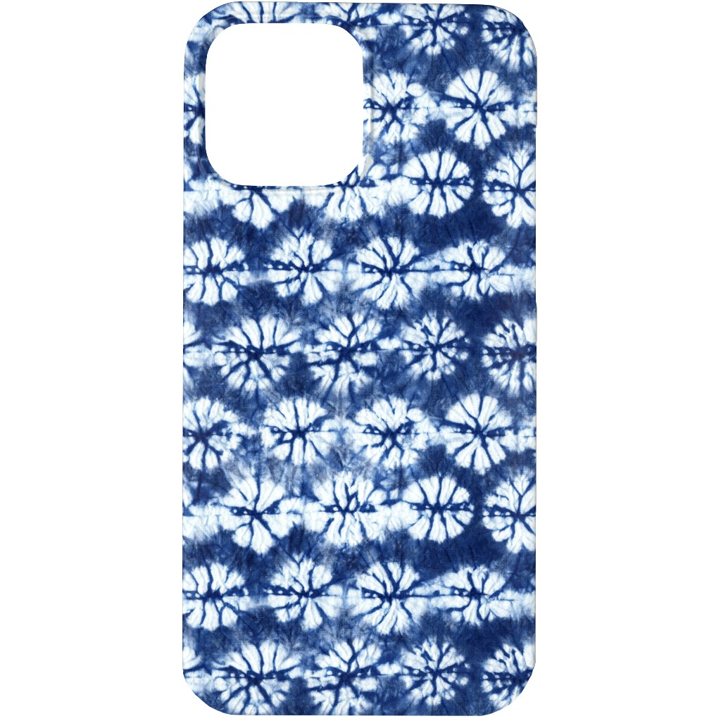 Shibori Pine - Blue Phone Case, Slim Case, Matte, iPhone 13 Pro, Blue, True Blue