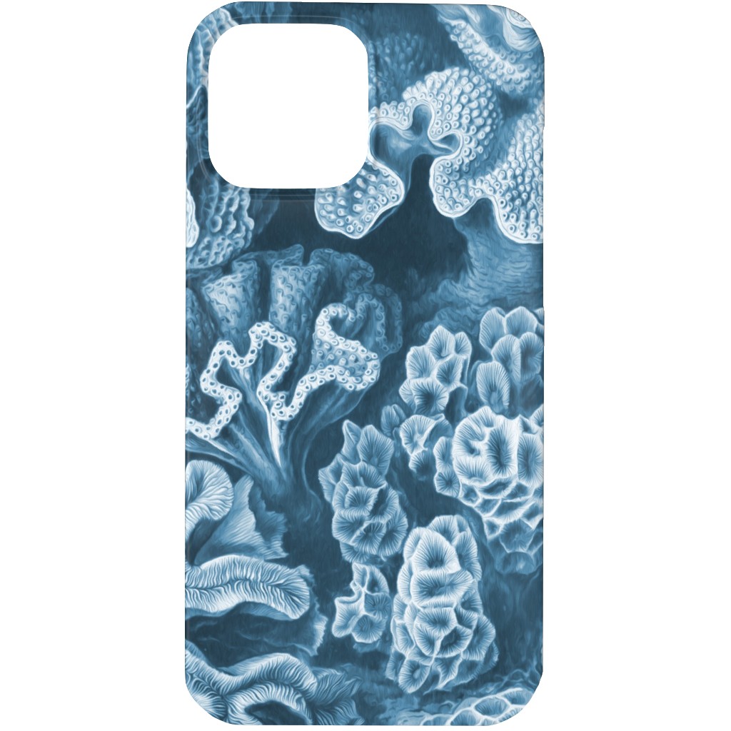 Coral All Over in Sea Blue Phone Case, Slim Case, Matte, iPhone 13 Pro, Blue, True Blue