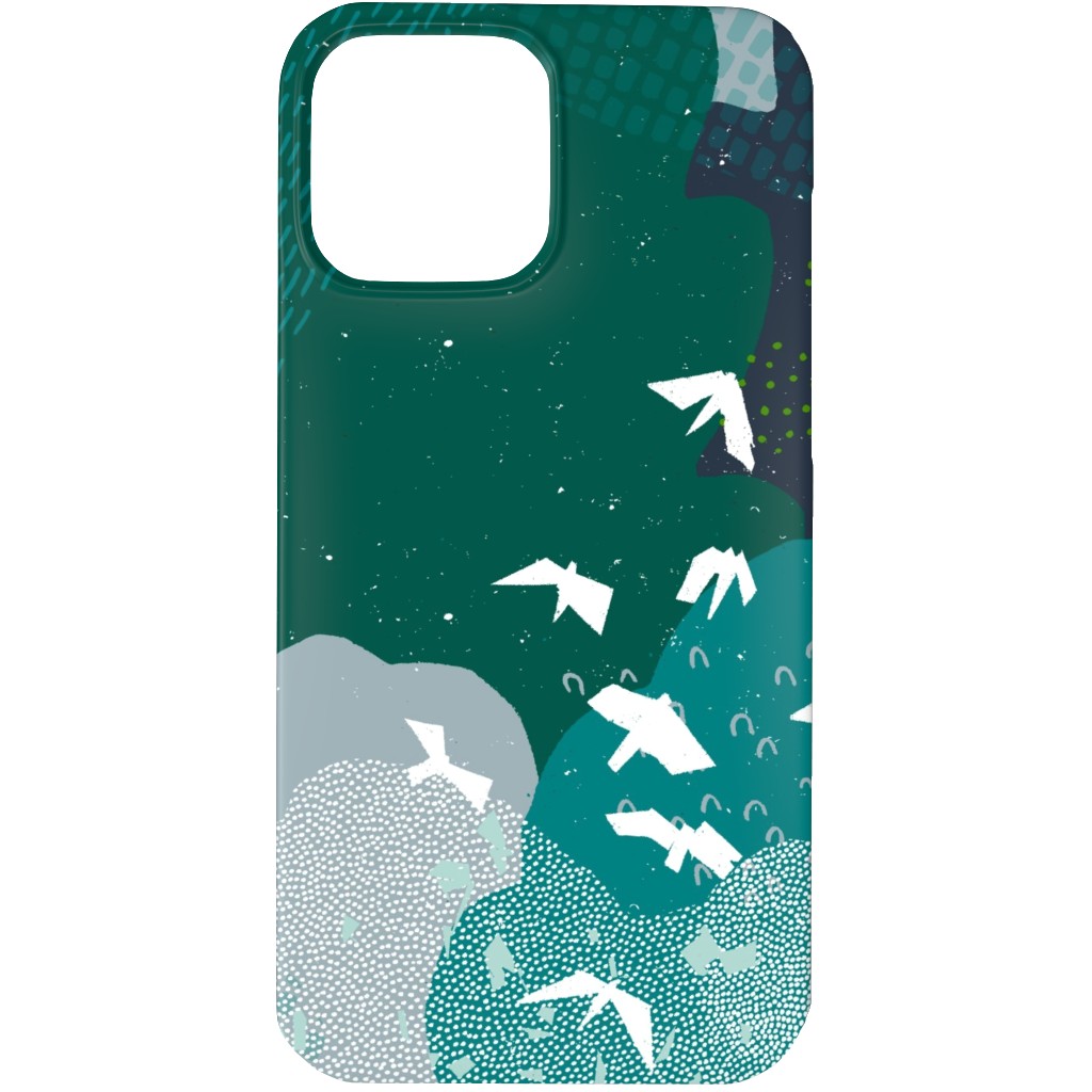 Forest Bird's Eye View - Green Phone Case, Slim Case, Matte, iPhone 13 Pro, Green
