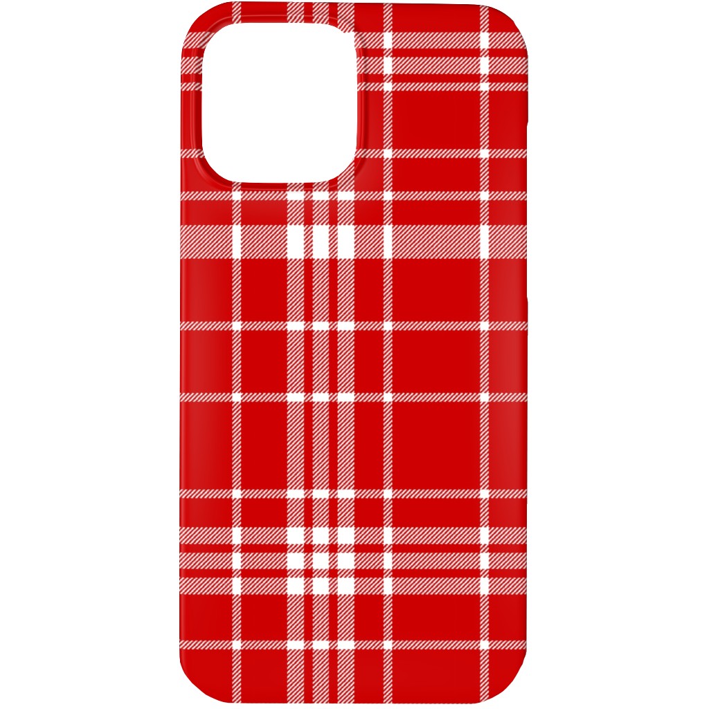 Tartan Check Phone Case, Slim Case, Matte, iPhone 13 Pro, Red