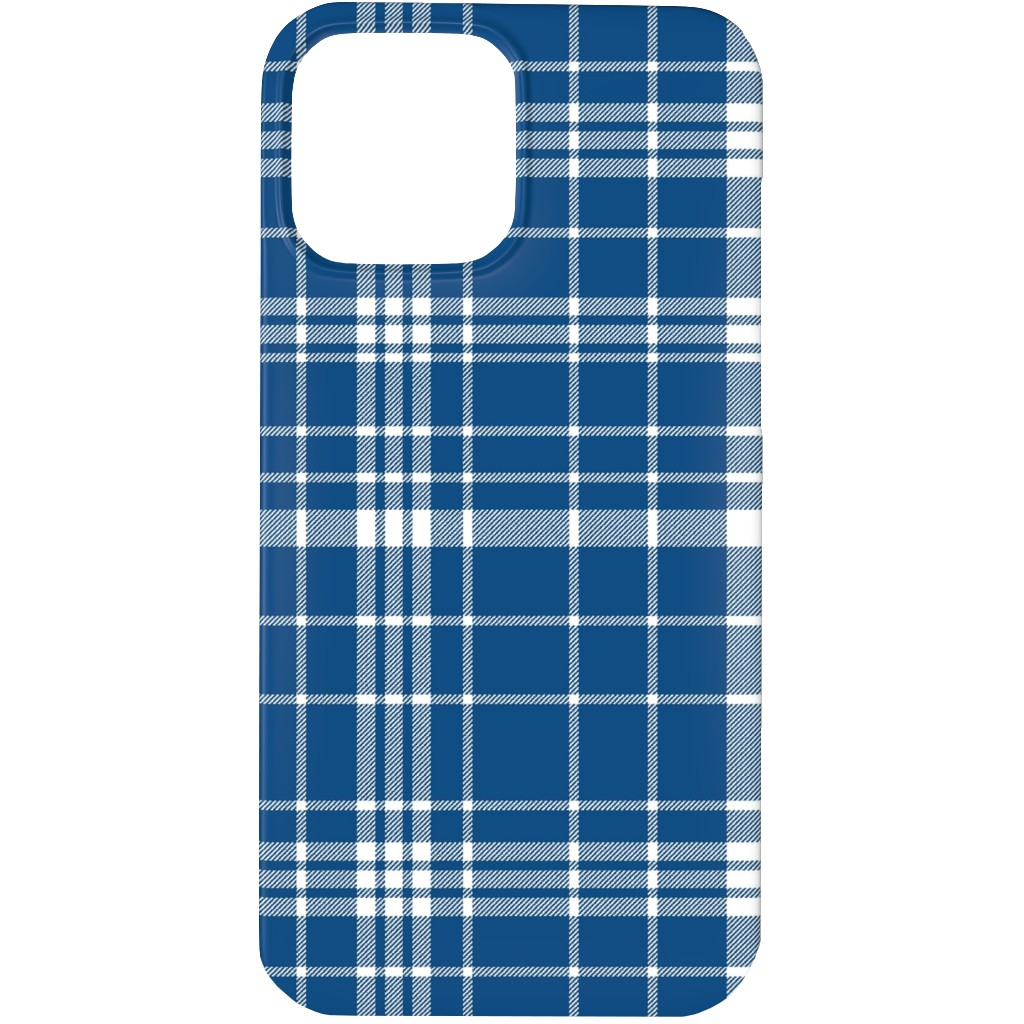 Tartan Check Phone Case, Slim Case, Matte, iPhone 13 Pro, Blue, Royal